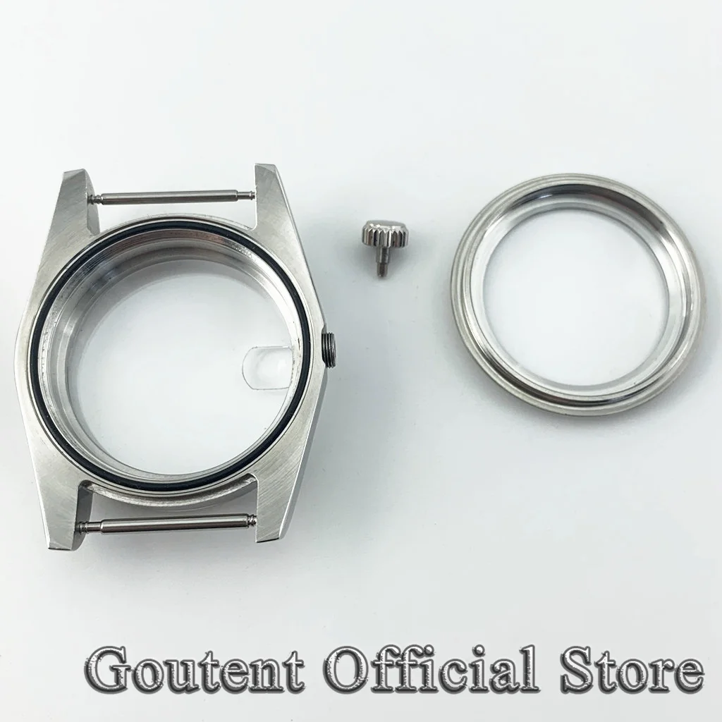 Goutent 실버 사파이어 크리스탈 케이스 스트랩, PT5000, NH34, NH35, NH36, Miyota 8215, ETA, 2824, ST2130, 자동 무브먼트, 36mm, 39mm
