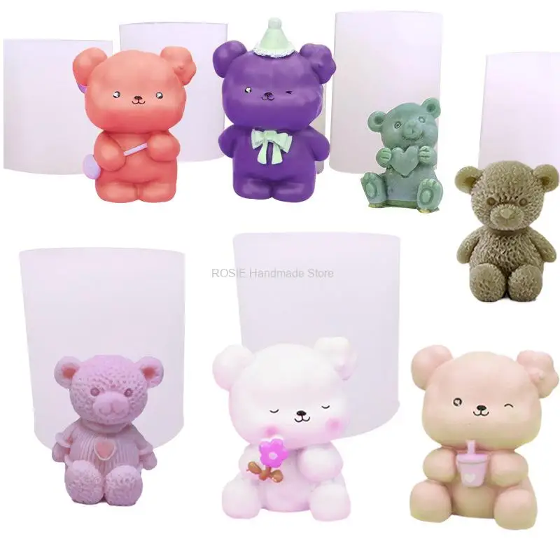 Description Picture 2 of itemMini Candle Mold Silicone Mold Casting Mold DIY Handmade Candle Soap Making Wax Mold Cake tool Handcraft Christmas Decorations