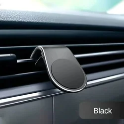 Universal Magnetic Car Phone Holder - Air Vent Mount with 360° Rotation (L Black)