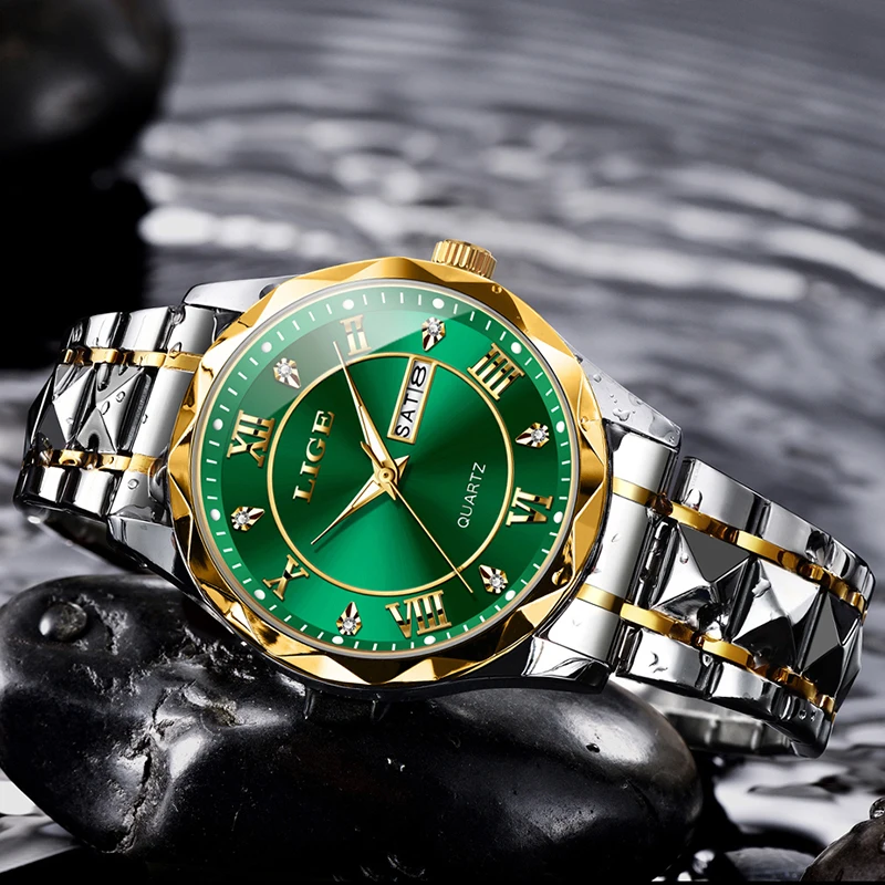 LIGE Fashion Business Date Watch Men Casual Military Waterproof Men's Quartz Wristwatches Top Brand Luxury Sports Chronograph