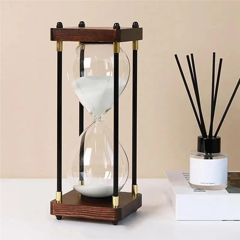 AT84-대형 모래시계 60분, 모래시계, 무지개 유리 모래시계, 선물용 모래시계, 가정용, 책상용