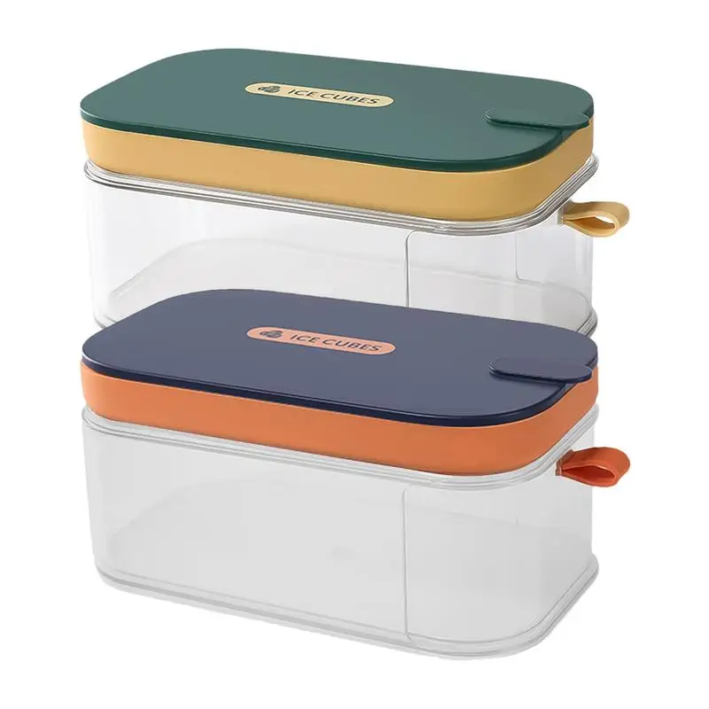 

Ice Cube Trays Freezer Easy Release Ice Tray with Cover & Storage Bin Ice Molds with for Freezer Silicone Ice Cube Tray 32 Grids