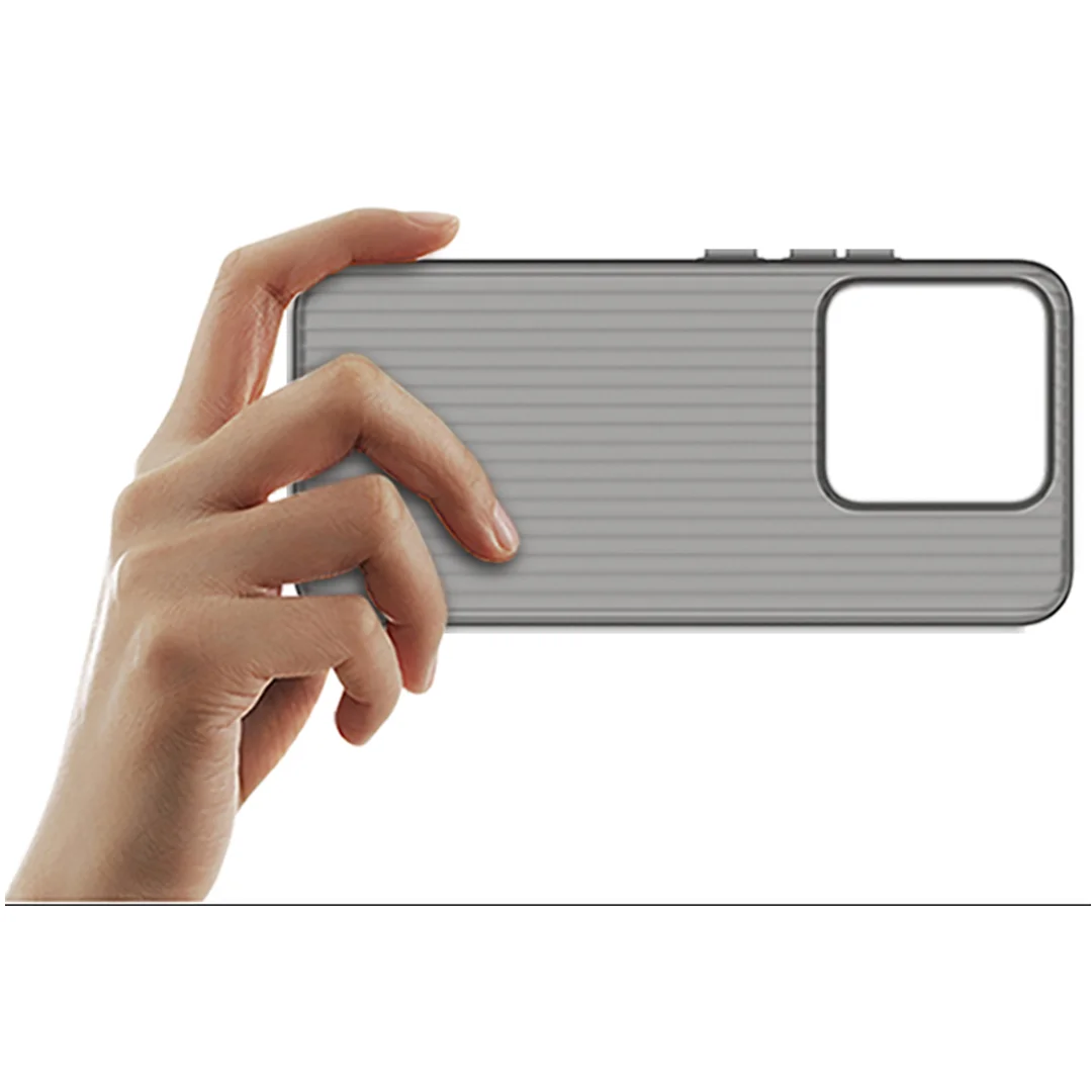 AlwaySmart Lightweight Non-inductive Protective Shell Set-semi-transparent Black semi-transparent white Suitablefor Xiaomi14 Pro