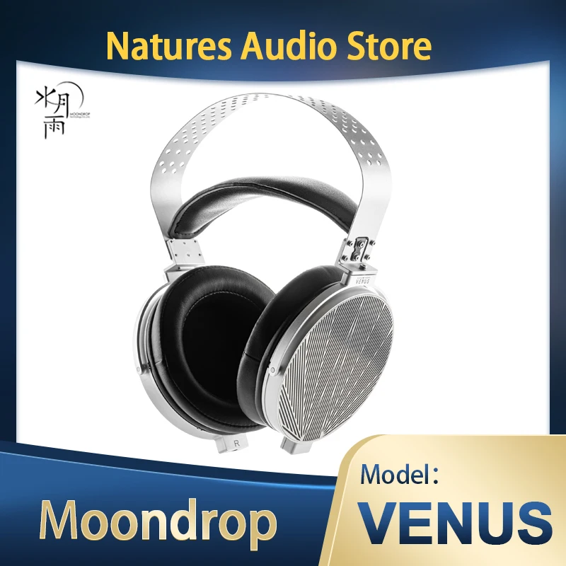 

Moondrop Venus HIFI Planair Headphones 100mm Planair Diaphragm Headset Balance Reference Monitor Headphonewith replaceable cable