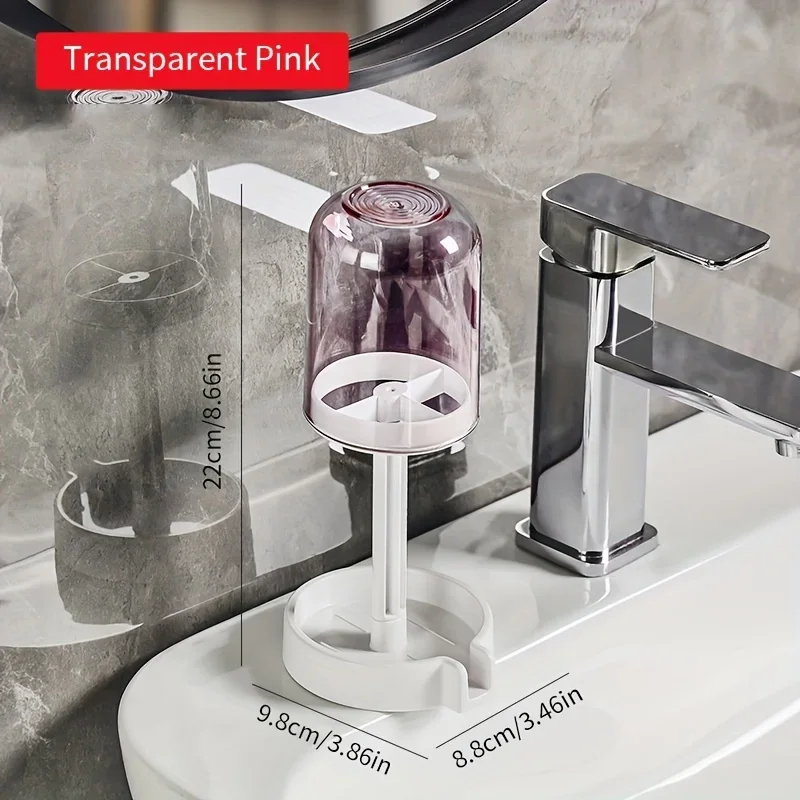 Toothbrush Holder Dust Cover Drainage Design Plastic Multifunctional Bathroom Toothbrush Cup Organizer