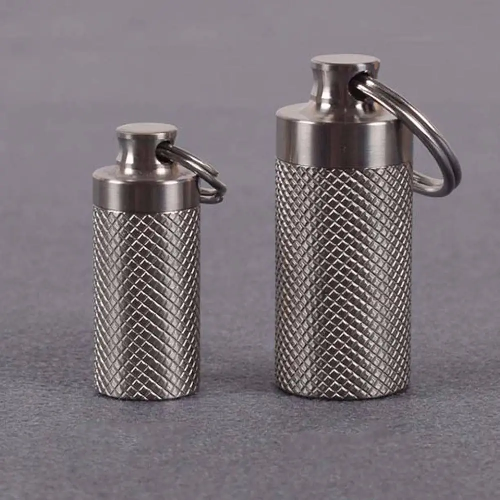 

Бутылка из титанового сплава, герметичный резервуар, аварийная капсула для выживания, контейнер для таблеток, брелок для таблеток, бутылка для лекарств, контейнер для таблеток, бутылки для таблеток