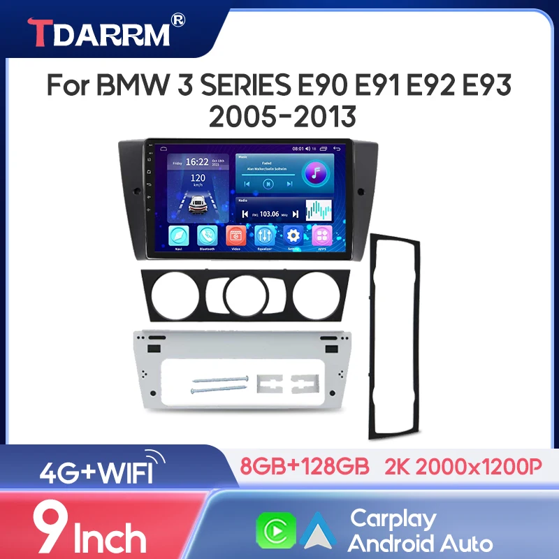 

TDARRM для BMW 3 серии E90 E91 E92 E93 2005-2013 2Din WIFI 4G Автомагнитола Android GPS Мультиплеер 2K Carplay стерео