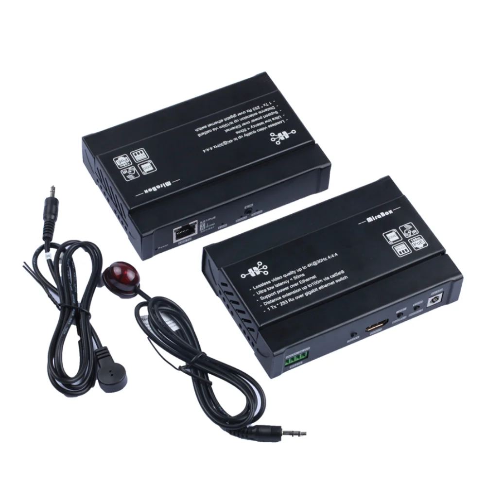 

100m POE One to Many HDMI Extender over Cat5e/Cat6 with IR 4K 4:4:4 HDMI Extender over IP