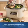 MultiMeal Multicooker and Programmable Slow Cooker with Bake Function, Oat Milk 3