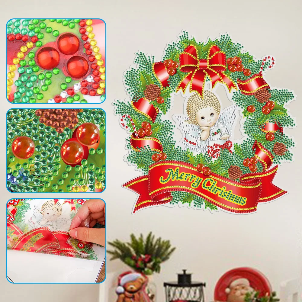 Diamond Painting Christmas Wreath Diamond Christmas Stickers 5d Diy
