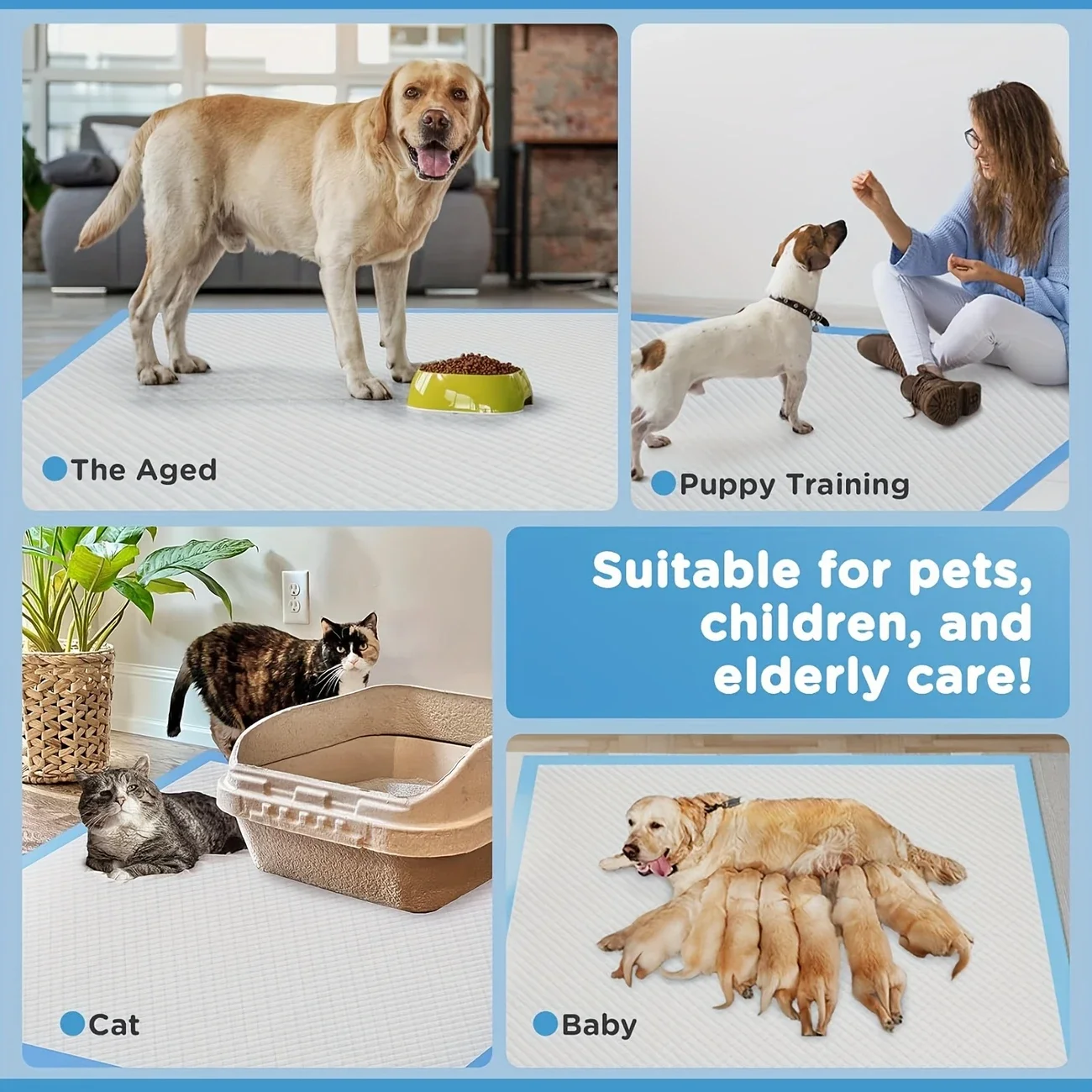 Super Absorbent Pet Pee Pads – Disposable Dog & Cat Training Mats (20/40/50/100PCS) 3