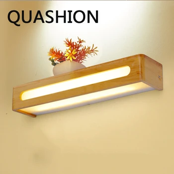 단단한 나무 벽 램프 북유럽 독서 벽 조명 옆에 LED 욕실 거울 조명 간단한 실내 조명 홈 장식 Sconces бра