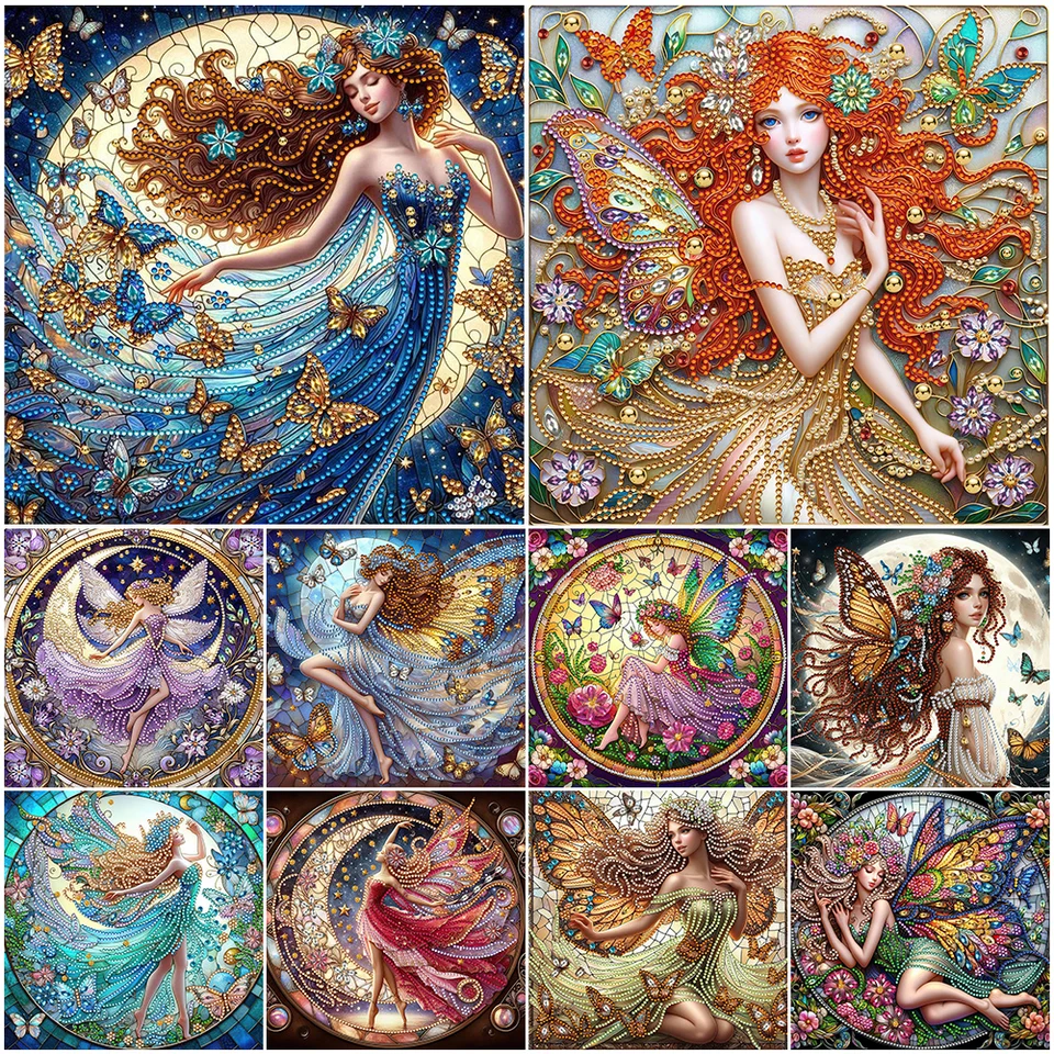 Acquista 5D Diamond Painting Cross Stitch Fairy Painting con diamanti