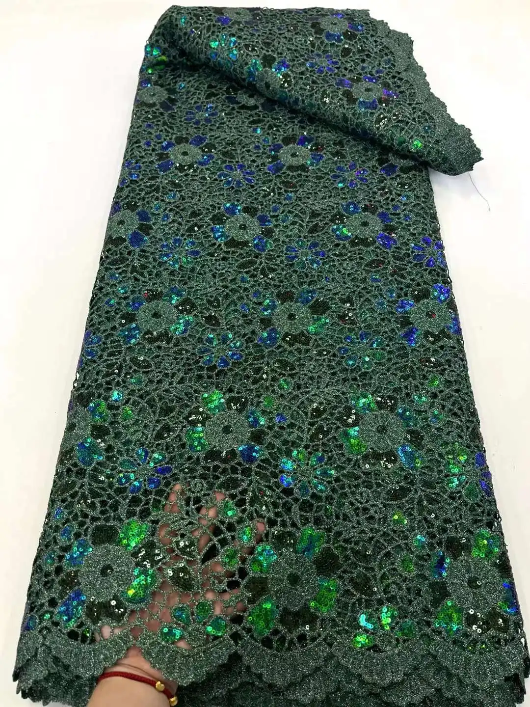 

Новое дизайнерское Сетчатое кружево Нигерия кружевная ткань вышитые африканские блестки кружевная ткань французское кружево женское вечернее платье XC