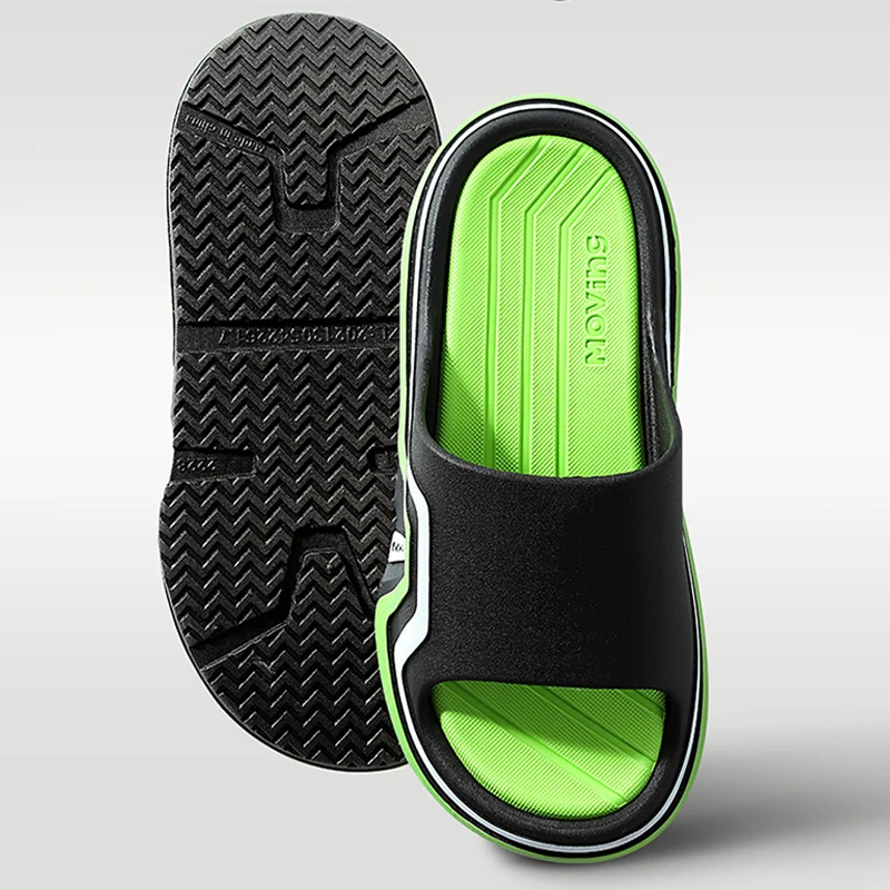 LITONG New Summer Runway Sandals And Slippers Men\'s  Street Fashion Outdoor Sports Flip Flop Soft Anti-slip Couples Home Shoes