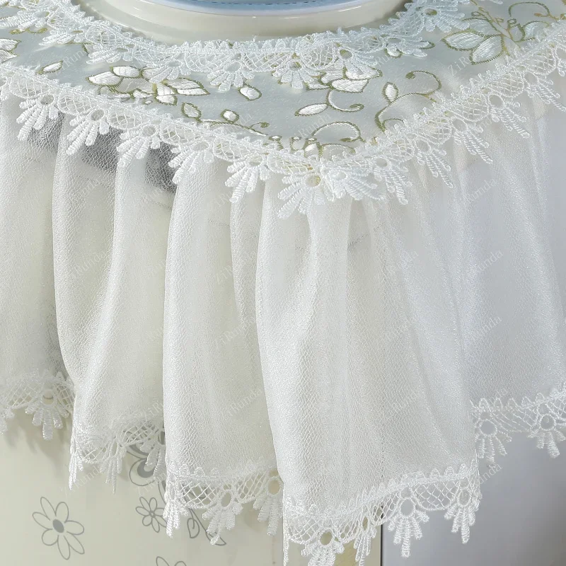 Water dispenser cover dust cover lace water dispenser two-piece set water bucket household bucket