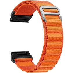 Quick Fit Alpine Nylon Strap - Versatile 20mm, 22mm, 26mm Band - QuickFit 22mm (Orange)