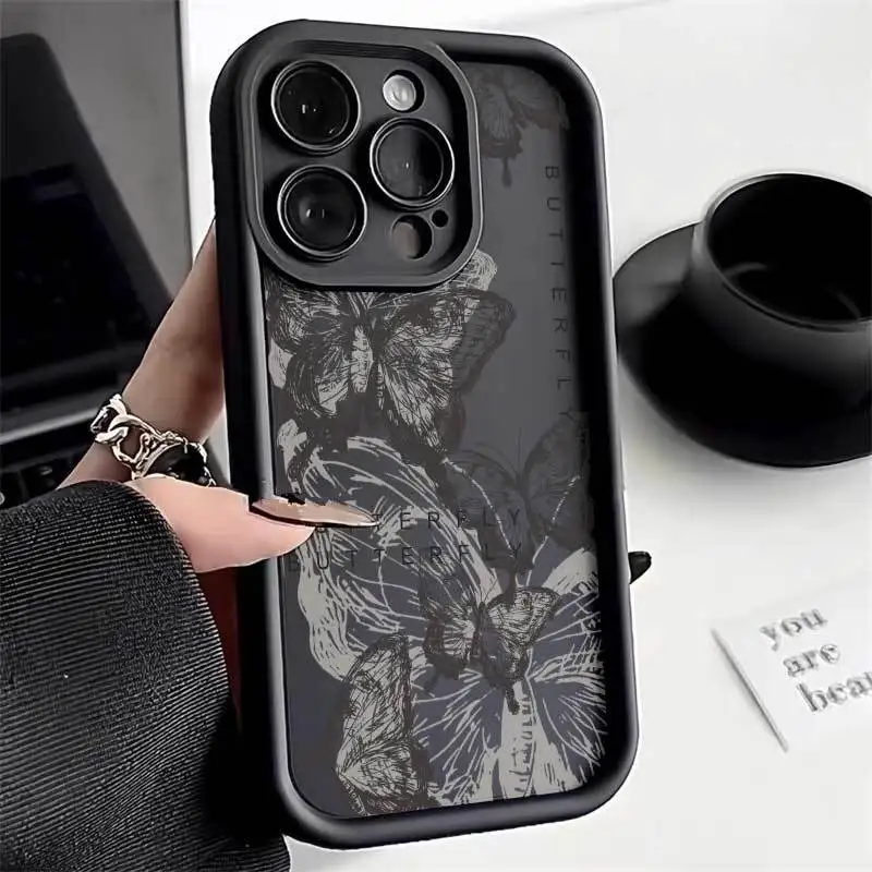 INS Retro Butterfly Silicone Phone Case For iPhone 11 12 13 14 15 16 Pro Max Pl - Picture 12 of 14