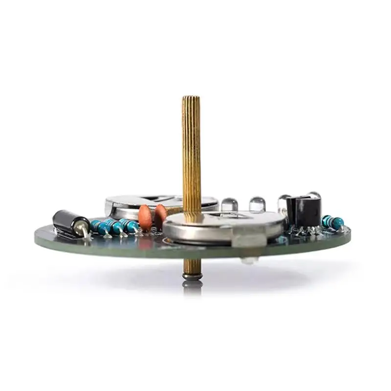 LED Rotating Gyroscope DIY Kit Blinking Lights Circuit Board Soldering Practice Electronics Kit For Beginner Soldering Learning