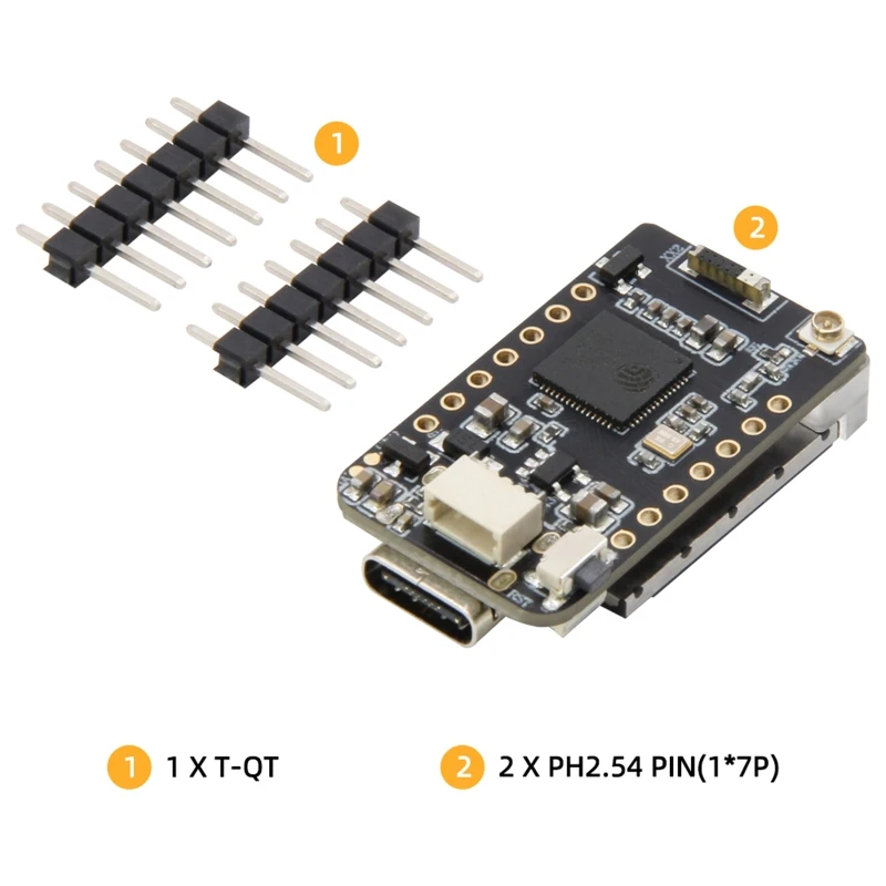

®T-QT V1.1 ESP32-S3 GC9107 0,85 дюймовый модуль ЖК-дисплея, макетная плата WIFI BT, полноцветный IPS x 12 8 экран