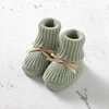 Newborn Baby Romper Shoes Gloves Set Knit Girl Boy Jumpsuit Boot Mitten Solid Toddler Infant Long Sleeve Clothing 4PC Fall 0-18M 5