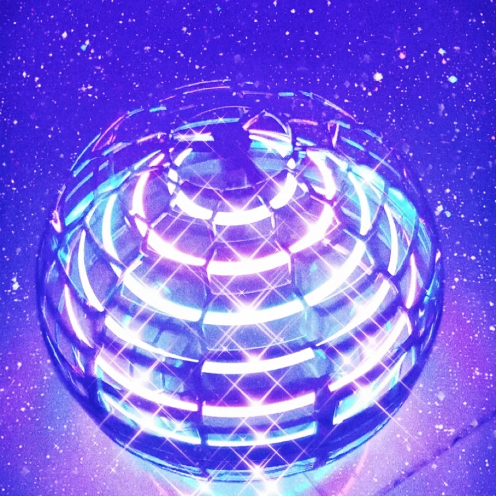 Flying Ball Boomerang Spinner Toys Hand Control Drone 360&deg; Rotating Mini UFO With LED Lights For Children Funny Birthday Gifts