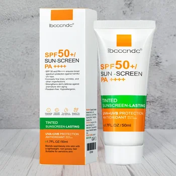 오리지널 자외선 차단 SPF50 + 오일 컨트롤 조명 및 기름기 없음 기름진 혼합 피부 녹색 라벨 자외선 차단