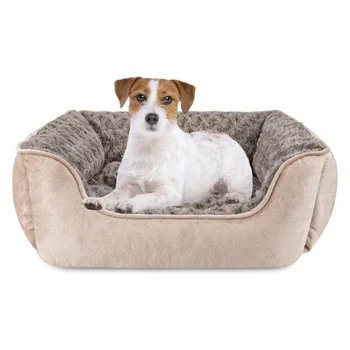 Se288c2e438524dfab25ebd89038e597dB.jpg Large Dog Bed Square Plush Cat Nest Kennel All Season Washable Dog Sofa Waterproof Mattress Cat Bed for Medium Dogs Accessories