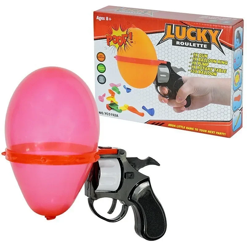 Russian Roulette Balloon Novelty Funny Turntable Balloon Set Spoof Water Party Interactive Tabletop Games Tricky (Random color)