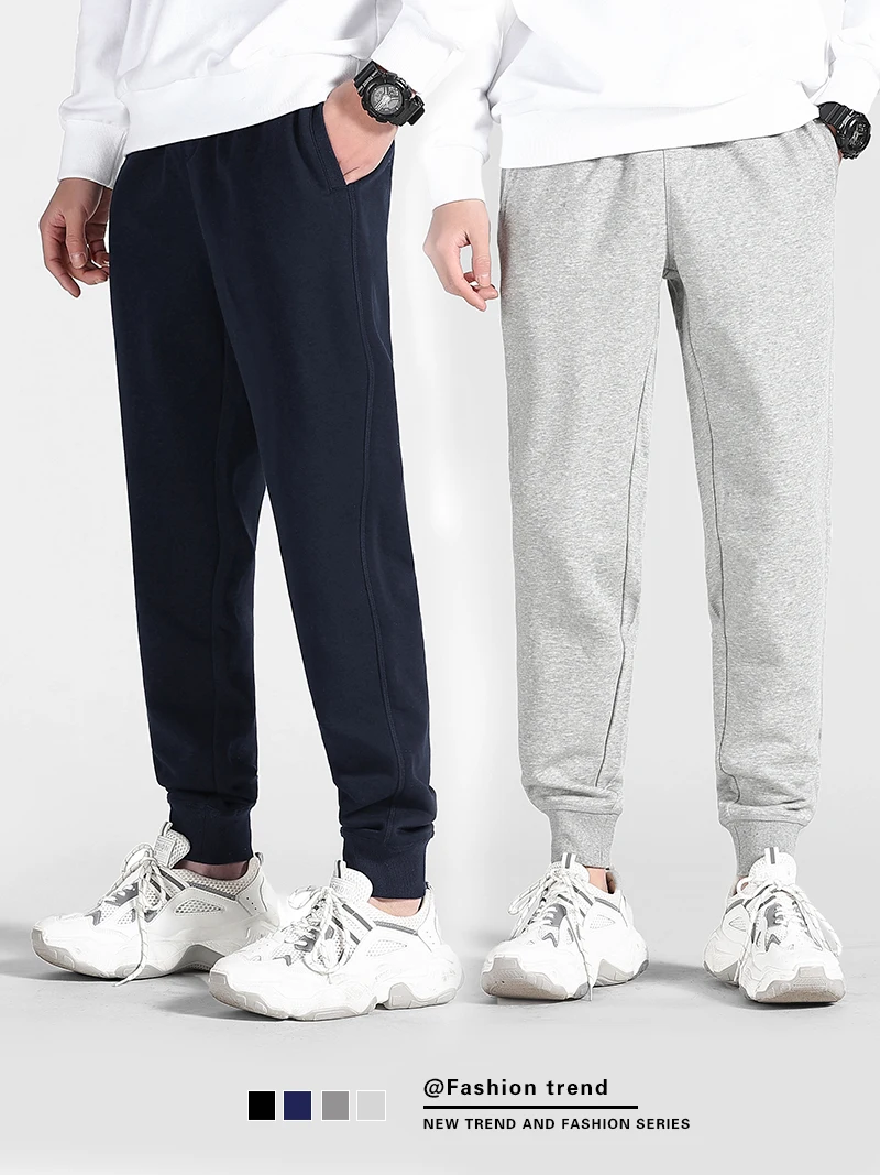 Sport jogging trousers Spring Autumn Men's Sweatpants Zip Pockets Sportswear/Homewear Comfortable Cotton Jogger Pants