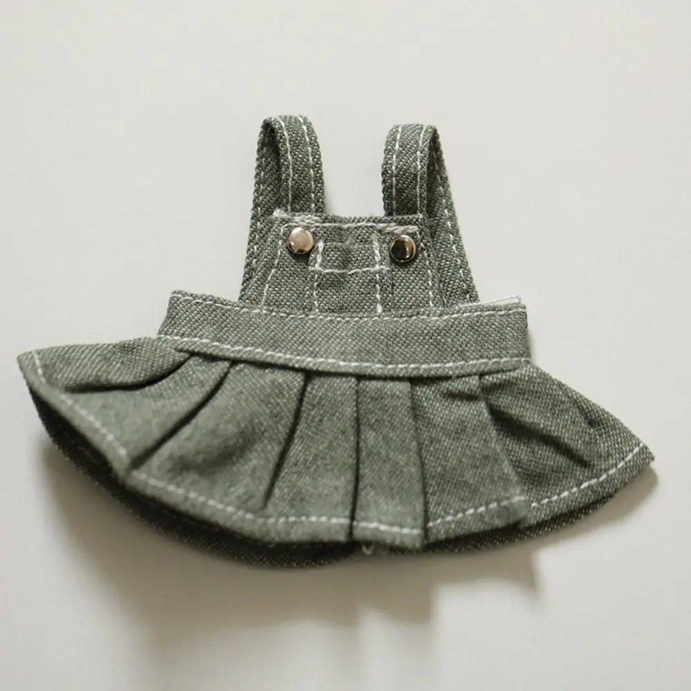 Suspender Dress Doll Clothes Accessories Denim Dress Dolls Outfit Mini Bear Clothes Dress for 12cm Doll DIY Bear Costume Change