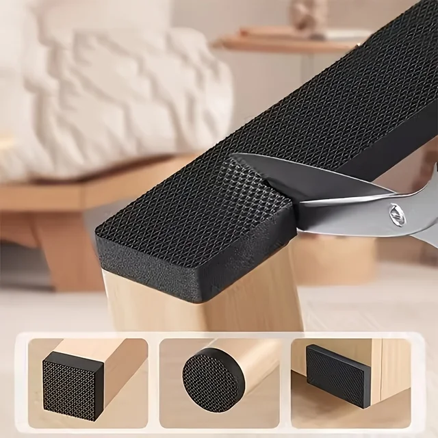 Almohadillas autoadhesivas para muebles de 2 m de grosor: almohadillas antideslizantes para patas de sillas, protectores de suelo que reducen el ruido para sillas y mesas 5