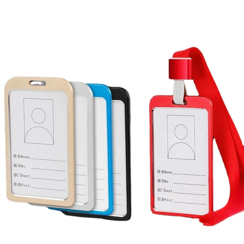 

1pc Metal ID Tag Working Permit Case Pass Work Card Badge Holder Bus Business Card Case Id Holder Cover Sleeve Badge Reel