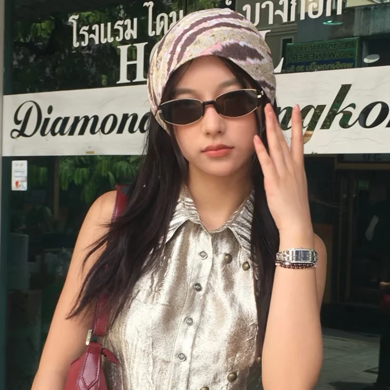 자동차 선글라스 1/3pcs 레트로 타원형 작은 프레임 선글라스 패션 남성 여성 브랜드 디자이너 안경 레트로 야외 스포츠 고글