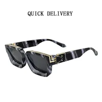 Lunettes de soleil carrées millionnaire pour hommes lunettes de soleil de protection solaire rétro femmes lunettes de mode Vintage à la mode Zonnebril 6