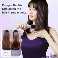 Lisseur de cheveux sans fil, brosse à ions négatifs, peigne chaud, chauffage électrique multifonction, droit pour la maison et les voyages 5