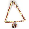 Big Size Parrot Toys Macaw Cage Climb Chew Bird Toys For Parrots Pet Bird Cotton Rope Triangle Swing Shape 4