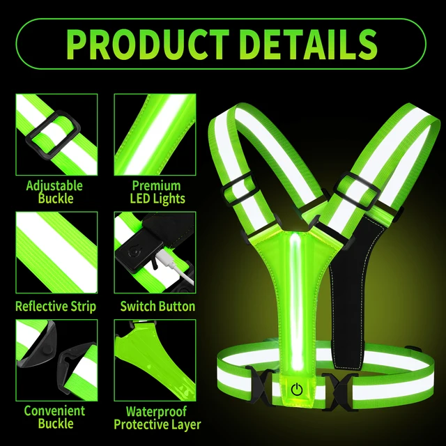 LED Reflective Running Vest 2