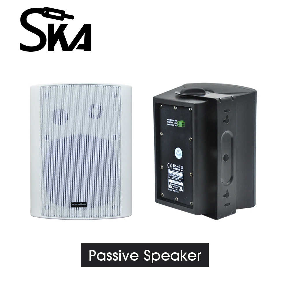 WiFi 벽걸이 스피커 박스 HiFi 서브우퍼 스테레오 3D 사운드 PA 시스템 내장 D 클래스 앰프 지원 RJ45 (학교, 영화관용)