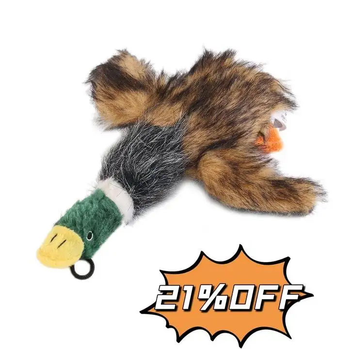 Cute Plush Duck Dogs Squeak Toys Funny Pet Play Intereactive Chew Toy