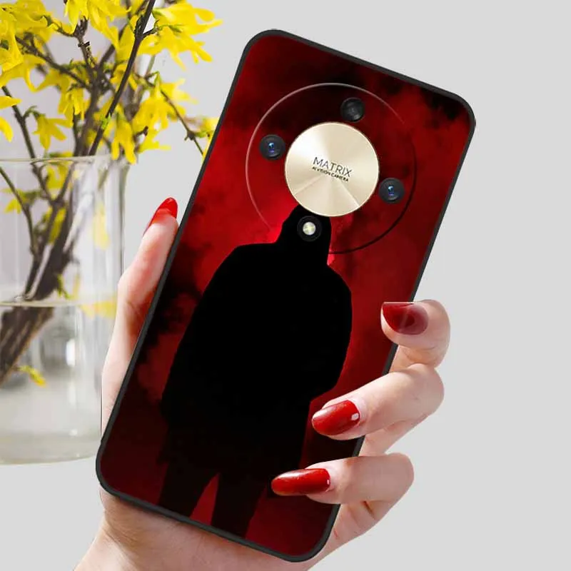 DESSEN Cover per Honor Magic 6 Lite 5G / Magic6 Lite 5G - Silicone Custodia Antiurto Protezione Fotocamera Case Antishock Morbida TPU Bumper Resistente, Vino Rosso