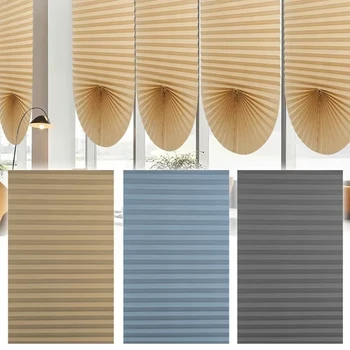 Tende pieghettate autoadesive per bagno, balcone, tende per finestre semi oscuranti per camera da letto, soggiorno, balcone, 4 dimensioni 1
