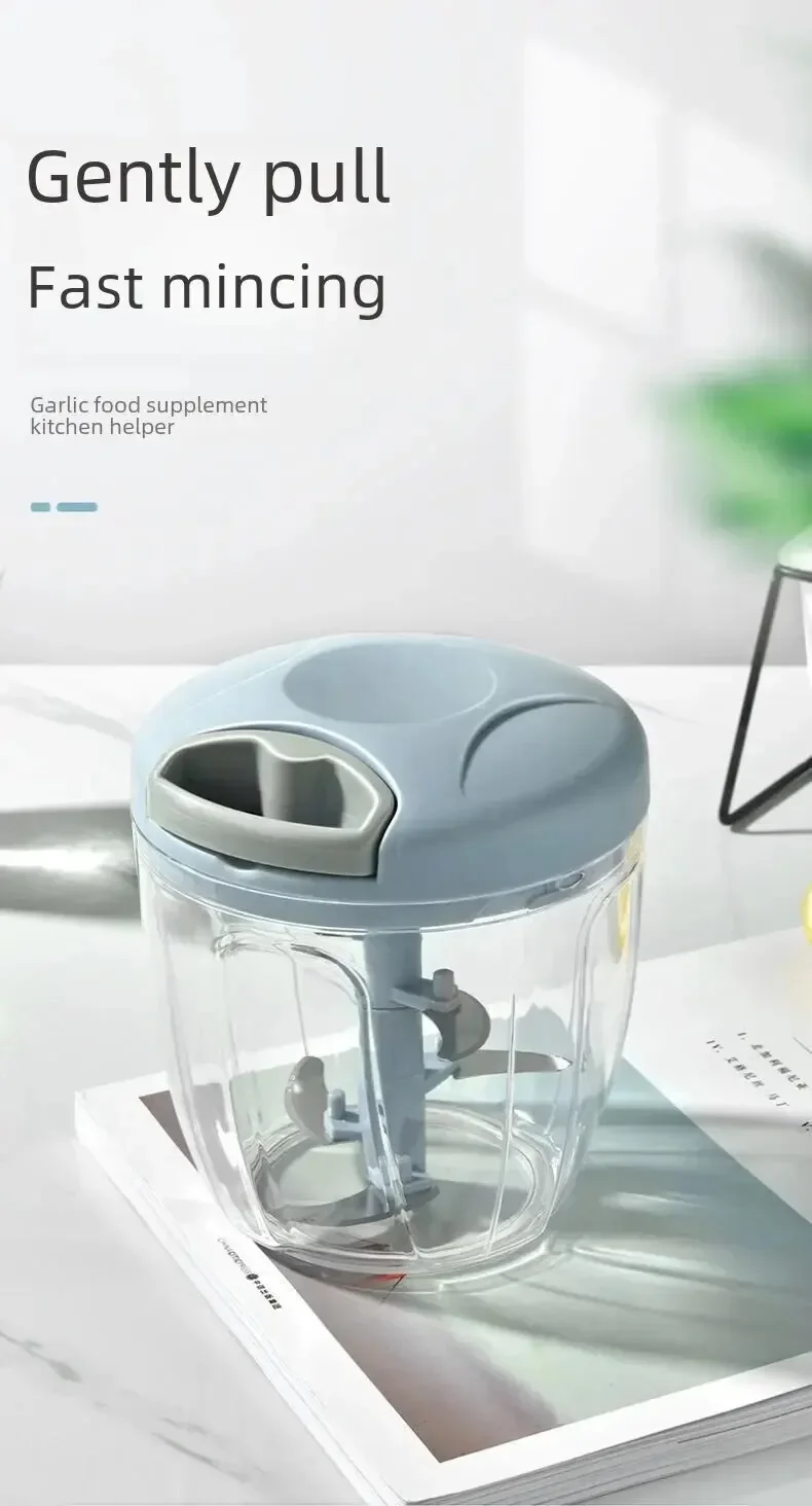 Description Picture 3 of itemHome Kitchen Manual Ginger Grinder Garlic Mud Splasher Multifunctional Vegetable Cutter Handheld Meat Grinder Modern Minimalist