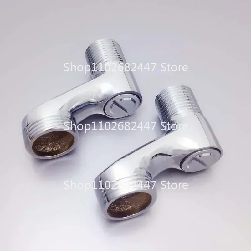 Large Bend Angle Copper Shower Faucet, Electroplating, Offset Foot, Distance Reduction,