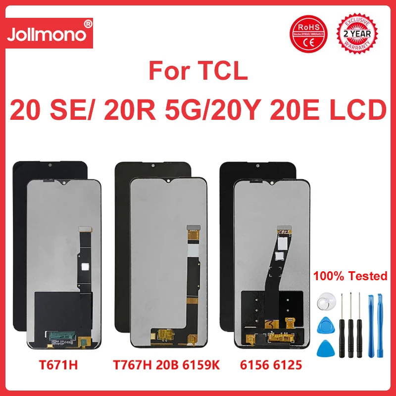 Per Tcl 20 Se T671H Lcd Display Touch Screen Digitizer Per Tcl 20L T774H 20R Lcd 20L + Plus T775H Lcd 20Y 20E 6156D 20B 6159K T781