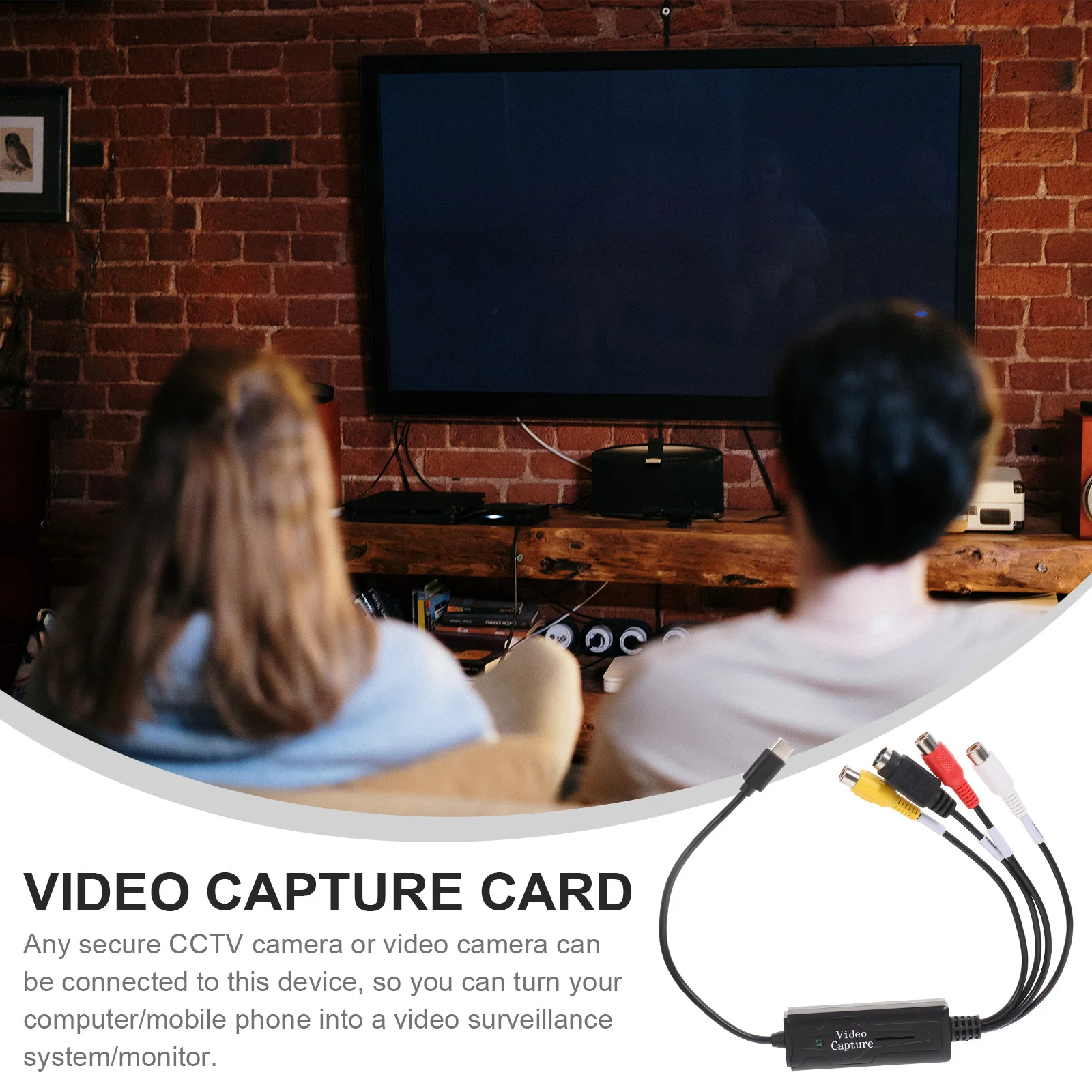 Av Capture Card Portable Video Device Digital Output Vhs Converter Copper Rubber USB Game Cards