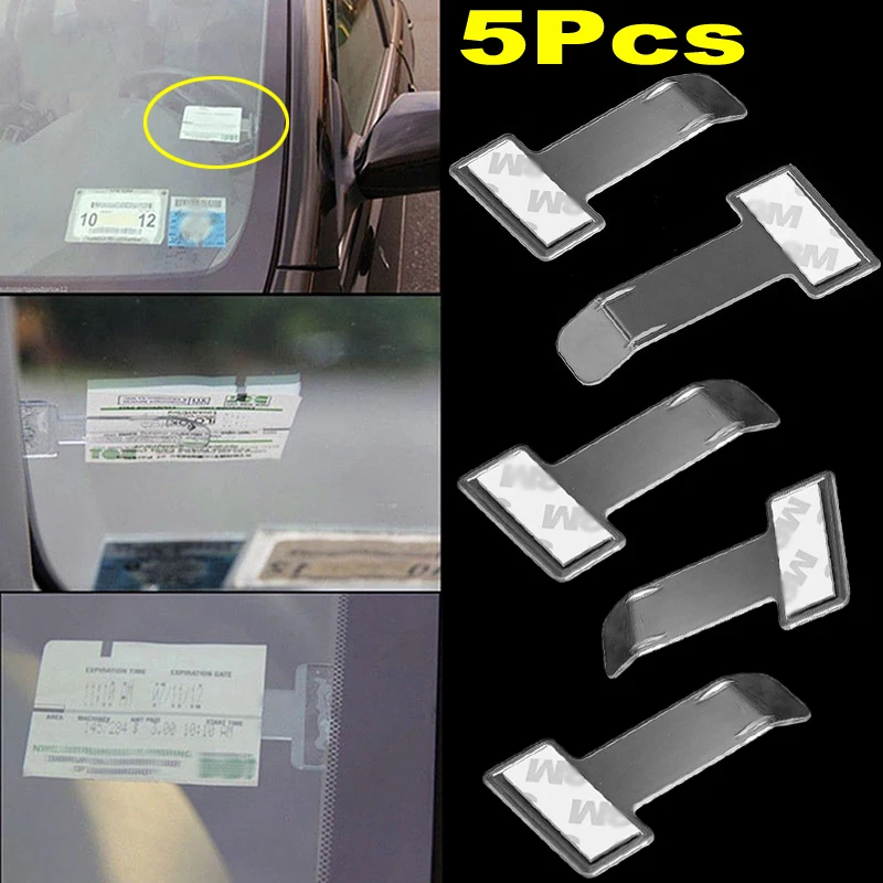 자동차 스타일링 주차 티켓 홀더 패스너 카드 홀더 송장 영수증 장착 패스너 플라스틱 주최자 앞 유리 스티커