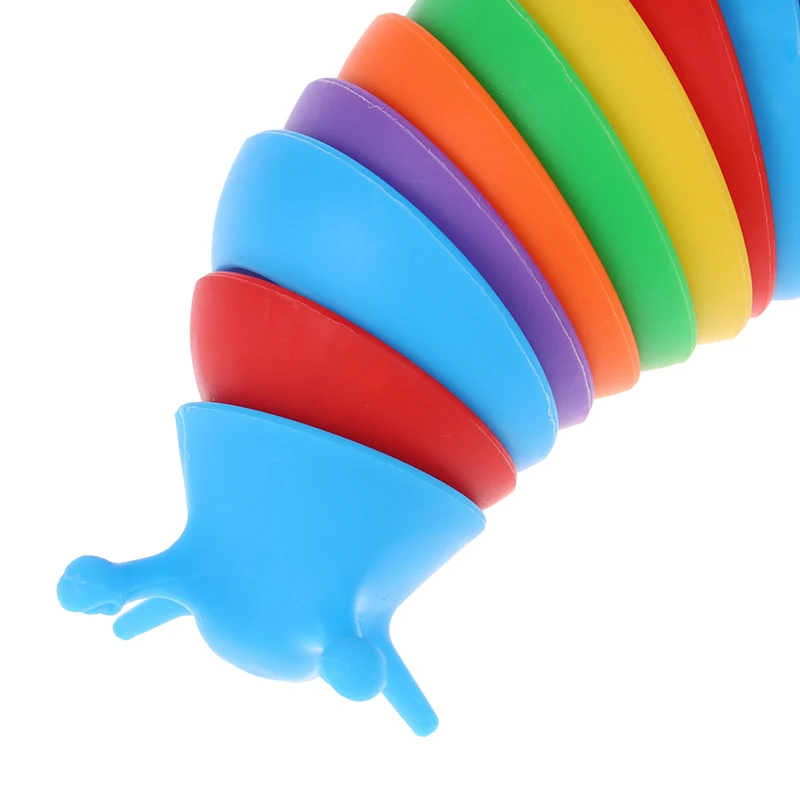 2022 New Rainbow Snail Slug Caterpillar Toy Which Can Release Mental Pressure 15cm/19cm For Kid  Gift New mesh stress ball