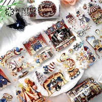 2m/Roll Magic House PET Stickers Decorative Fantasy Transparent Tape For Scrapbooking Journal Aesthetic Stationery 1