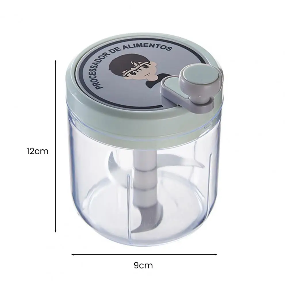 Garlic chopper rust-resistant stainless steel manual food processor blade easy rotate versatile vegetable chopper 200/400ML